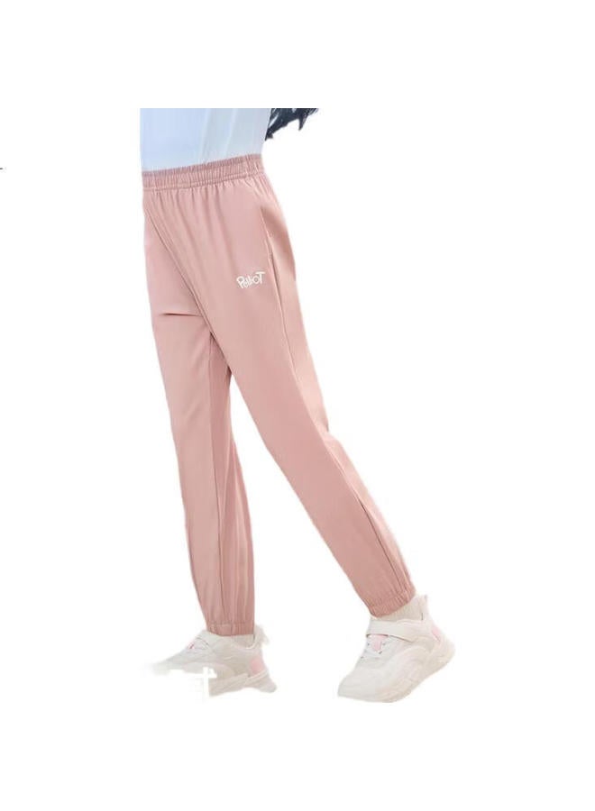 Pelliot Outdoor Children'S Sun Protection Quick-Dry Pants, Summer Breathable Cool-Feeling Mosquito-Proof Sports Casual Trousers, 13421430 Gray 140 - Image 1