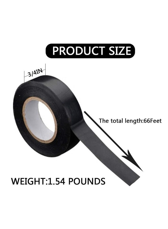 جيه زد اس شريط كهربائي أسود من JZS مقاوم للماء، شريط كهربائي أسود عالي الجودة، لفة جامبو، شريط كهربائي عالي الحرارة معتمد من UL/CSA، درجة صناعية، فينيل كهربائي فائق، 1.7 مم × 20 م × 10 لفات - Image 2