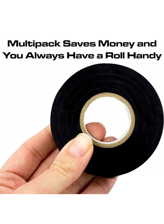 جيه زد اس شريط كهربائي أسود من JZS مقاوم للماء، شريط كهربائي أسود عالي الجودة، لفة جامبو، شريط كهربائي عالي الحرارة معتمد من UL/CSA، درجة صناعية، فينيل كهربائي فائق، 1.7 مم × 20 م × 10 لفات - Image 3