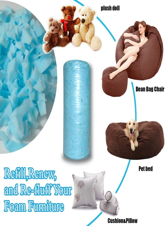 BOXIN 5 lbs Shredded Memory Foam Filling for Bean Bag Filler, Soft and Convenient Pillow Stuffing Foam for Couch Cushion, Dog Bed, Chair, Arts & Crafts, Added Gel Particles - Image 3