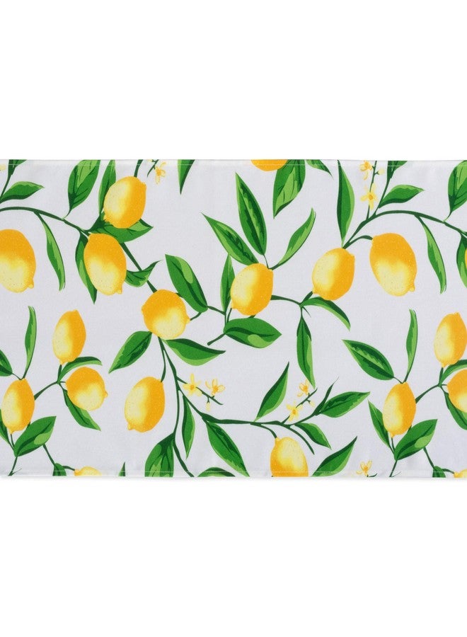 ديي مفرش طاولة خارجي من مجموعة DII Lemon Bliss، مقاوم للبقع والماء، مقاس 14×72 بوصة - Image 3