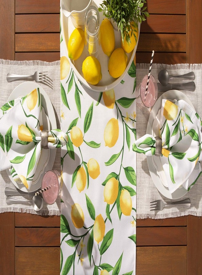 ديي مفرش طاولة خارجي من مجموعة DII Lemon Bliss، مقاوم للبقع والماء، مقاس 14×72 بوصة - Image 5