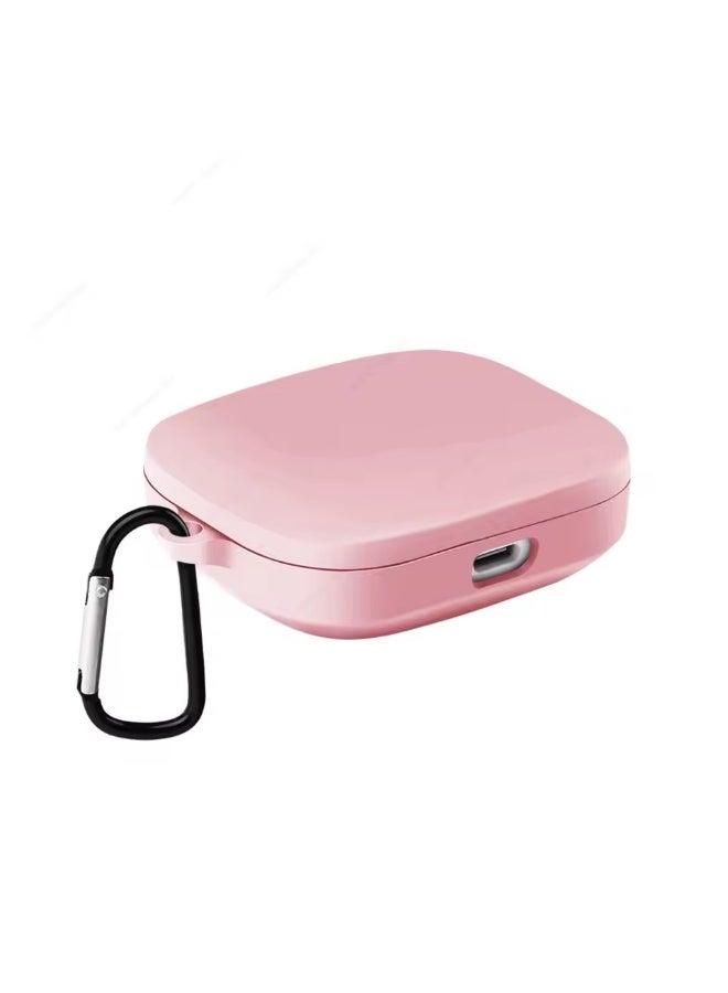 حافظة واقية لسماعات الأذن مناسبة لسماعات Redmi Buds 6، غطاء مقاوم للصدمات، غطاء سيليكون قابل للغسل، إطار مضاد للغبار (وردي)