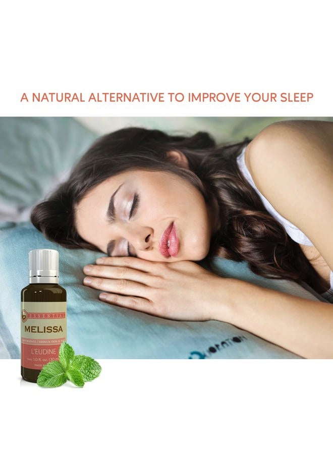L'EUDINE Melissa Essential Oil – 1fl oz Therapeutic-Grade Lemon Balm Essential Oil – All-Natural Pure Lemon Balm Extract – Melissa Oil Essence for Aromatherapy, Stress-Relief, Muscle Discomfort  - Image 2