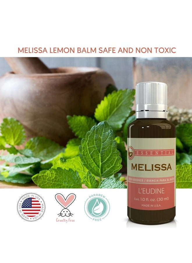 L'EUDINE Melissa Essential Oil – 1fl oz Therapeutic-Grade Lemon Balm Essential Oil – All-Natural Pure Lemon Balm Extract – Melissa Oil Essence for Aromatherapy, Stress-Relief, Muscle Discomfort  - Image 3