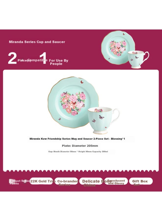 Royal Albert Miranda Collaboration Bone China Mug And Snack Plate Two-piece Set - Image 1