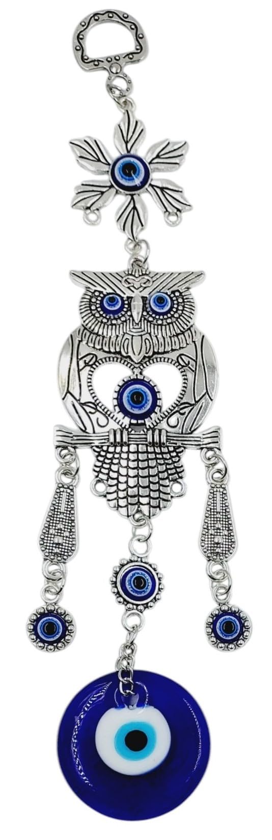 ARTISKRITI Owl Evil Eye Hanging for Home Wall Hanging Decorative Items Nazar Battu for Home Protection, Good Luck Charm and Prosperity - Image 5