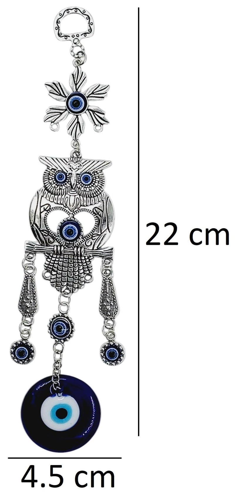ARTISKRITI Owl Evil Eye Hanging for Home Wall Hanging Decorative Items Nazar Battu for Home Protection, Good Luck Charm and Prosperity - Image 2
