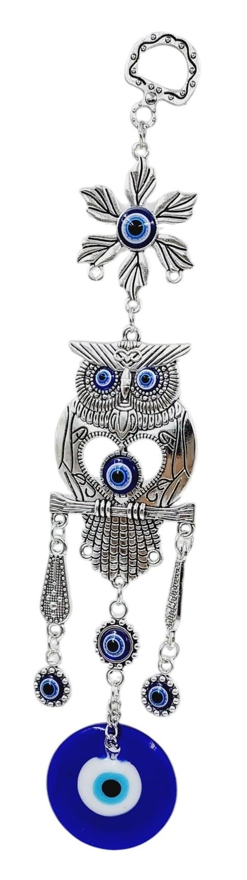 ARTISKRITI Owl Evil Eye Hanging for Home Wall Hanging Decorative Items Nazar Battu for Home Protection, Good Luck Charm and Prosperity - Image 4