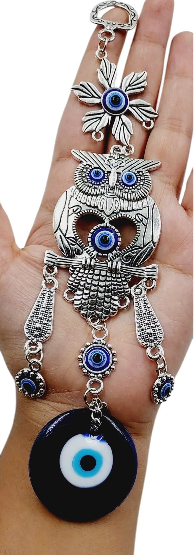 ARTISKRITI Owl Evil Eye Hanging for Home Wall Hanging Decorative Items Nazar Battu for Home Protection, Good Luck Charm and Prosperity - Image 1