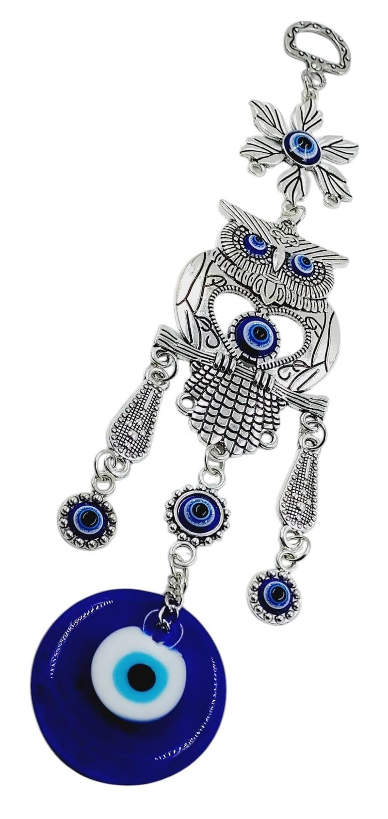 ARTISKRITI Owl Evil Eye Hanging for Home Wall Hanging Decorative Items Nazar Battu for Home Protection, Good Luck Charm and Prosperity - Image 3