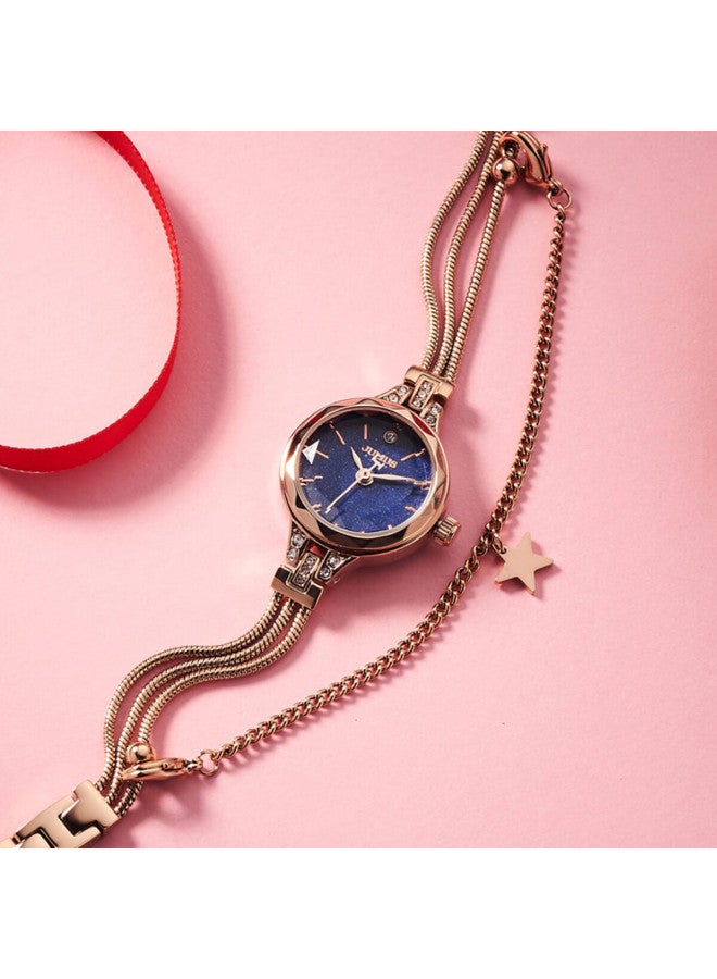 Julius Women's Fashion Round Bracelet Quartz Waterproof Ladies Watch - Image 4