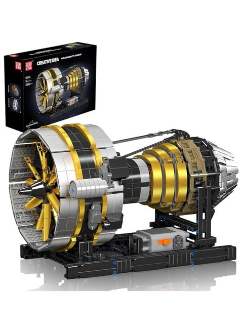 10141 Aircraft Building Engine Kit,Turbofan engine-powered aircraft components，Aircraft Building Toy Set, Small Engine Model with Motor, Sports  Engine, Collection of Toys  Kids ,Hobby Building Blocks Kit for Adults ，14+ 2256+（PCS）
