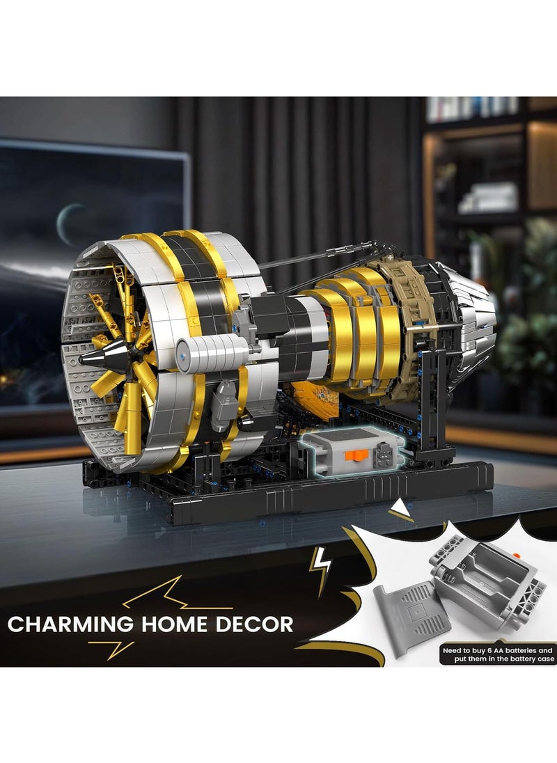 mould king - 2256+（PCS） Aircraft Engine Building Kit,Building Toy Set, Small Engine Model with Motor, STEM Project Building Kit, Collection of Toys  Kids ,Hobby Building Blocks Kit for Adults ，14+ - Image 1