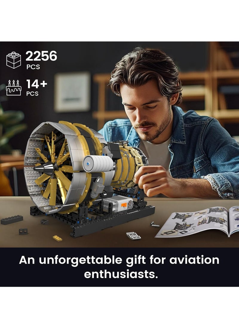 mould king - 2256+（PCS） Aircraft Engine Building Kit,Building Toy Set, Small Engine Model with Motor, STEM Project Building Kit, Collection of Toys  Kids ,Hobby Building Blocks Kit for Adults ，14+ - Image 1