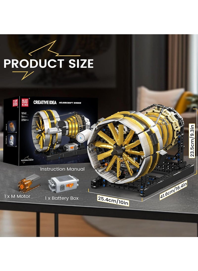 mould king - 2256+（PCS） Aircraft Engine Building Kit,Building Toy Set, Small Engine Model with Motor, STEM Project Building Kit, Collection of Toys  Kids ,Hobby Building Blocks Kit for Adults ，14+ - Image 1