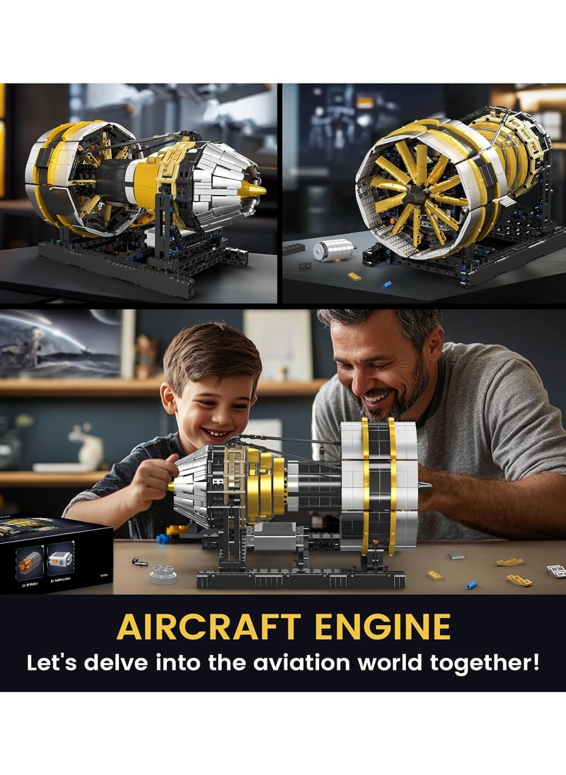 mould king - 2256+（PCS） Aircraft Engine Building Kit,Building Toy Set, Small Engine Model with Motor, STEM Project Building Kit, Collection of Toys  Kids ,Hobby Building Blocks Kit for Adults ，14+ - Image 1