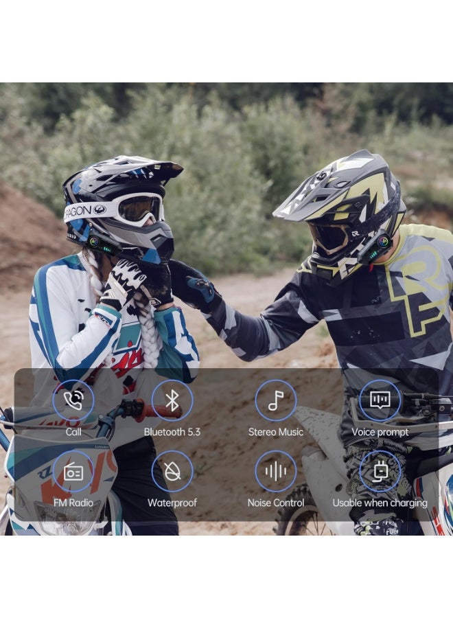 يلا جوي دراجة نارية سماعة رأس بلوتوث مكبر صوت مزلاج سماعة أذن مقاومة للماء بلوتوث خوذة سماعة رأس مع إلغاء الضوضاء سماعات رأس لاسلكية فائقة النحافة بلوتوث لجميع الخوذ - Image 2