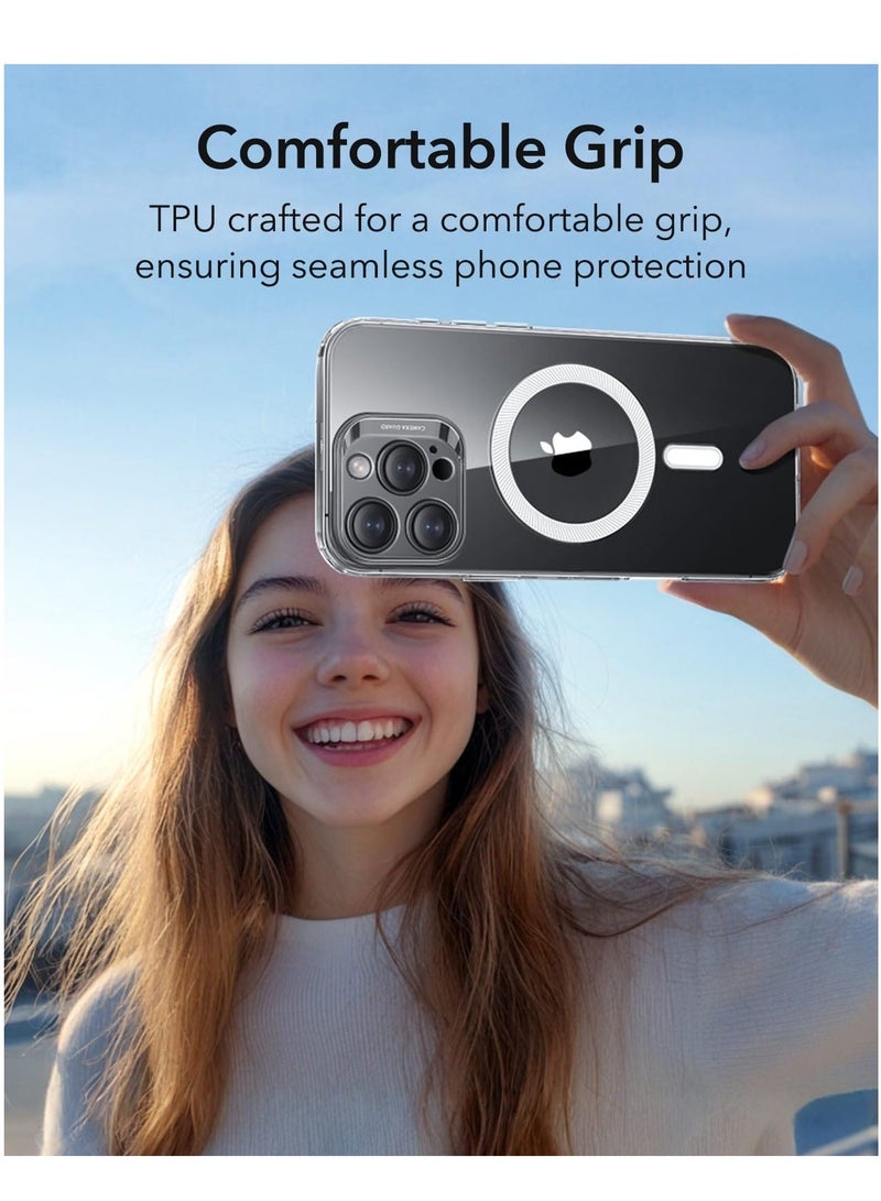 MUNTAQI iPhone 16 Pro Max Case – MagSafe Compatible, Shockproof Thin Cover with Camera Protection, Resists Yellowing and Scratches – Clear - Image 4