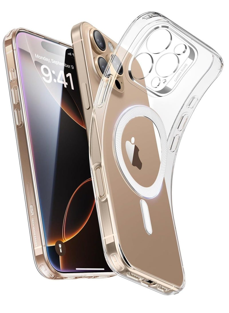 MUNTAQI iPhone 16 Pro Max Case – MagSafe Compatible, Shockproof Thin Cover with Camera Protection, Resists Yellowing and Scratches – Clear - Image 1