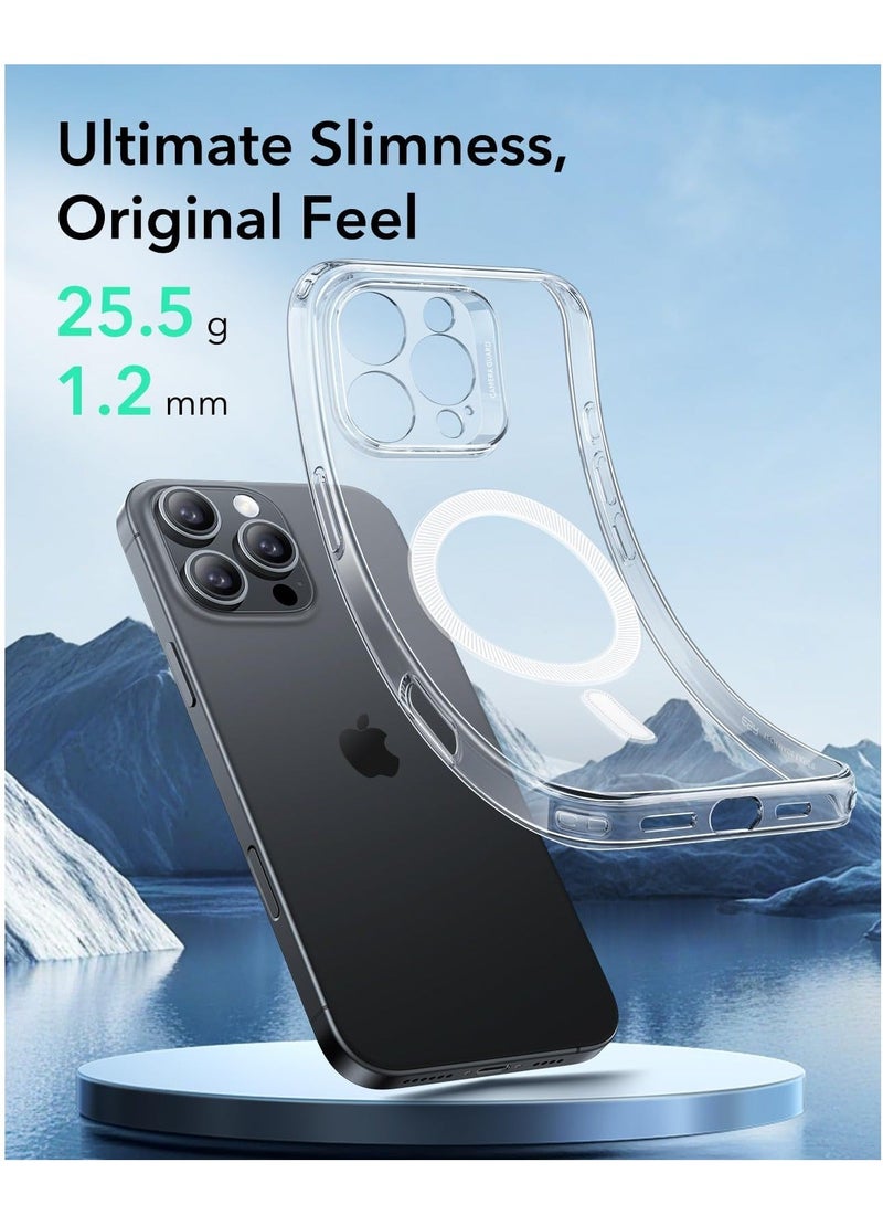 MUNTAQI iPhone 16 Pro Max Case – MagSafe Compatible, Shockproof Thin Cover with Camera Protection, Resists Yellowing and Scratches – Clear - Image 3