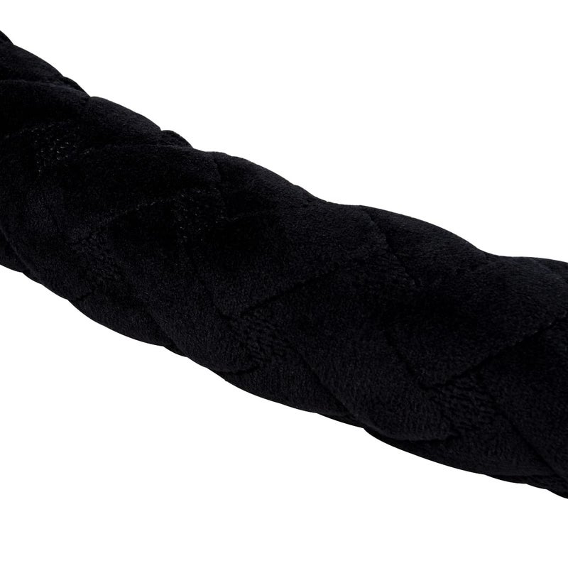 Flying Banner car Steering Wheel Cover Soft Velvet Warm Universal Size 15 inches SUV Truck Anti Slip Odorless Summer Winter (Black, Velvet Massage) - Image 3