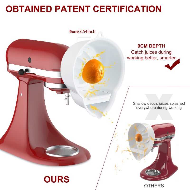 InnoMoon Juicer Attachment for KitchenAid Stand Mixer with 2 Size Reamer,Juicer for KitchenAid Stand Mixer Citrus Juice Attachment Accessories by InnoMoon - Image 5