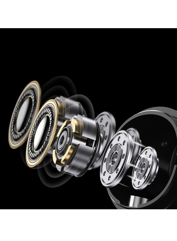 AROAQ Wireless Earbuds, Noise Cancellation Bluetooth In-ear Earphones, Clear Sound Dual Speaker Stereo T22tws Headset, (T51 material warehouse black) - Image 3