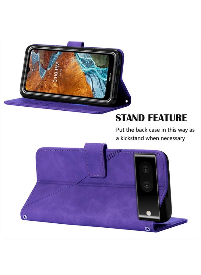 زبون جراب هاتف Google Pixel 7 Pro 5G Crossbody من الجلد المنقوش ثلاثي الأبعاد - Image 5