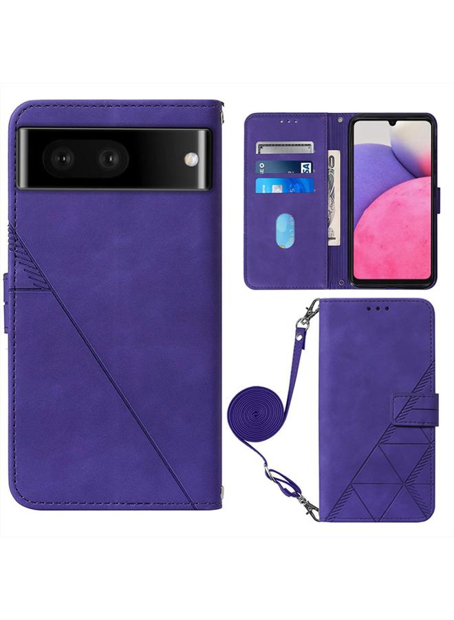 زبون جراب هاتف Google Pixel 7 Pro 5G Crossbody من الجلد المنقوش ثلاثي الأبعاد - Image 3