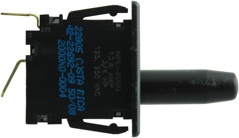 Rheem Mechanical Door Switch Push Button Actuator Manual Operation Black