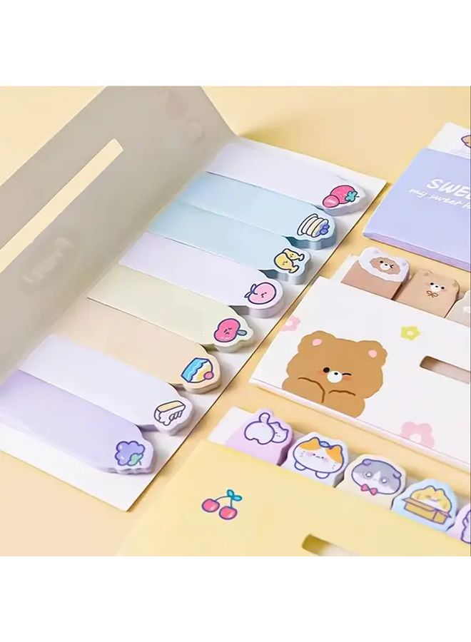 Cute Bear Creative Lined Sticky Notes 120 Sheets One Book - Image 5