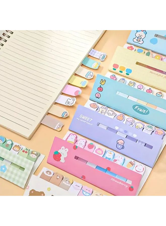 Cute Bear Creative Lined Sticky Notes 120 Sheets One Book - Image 2