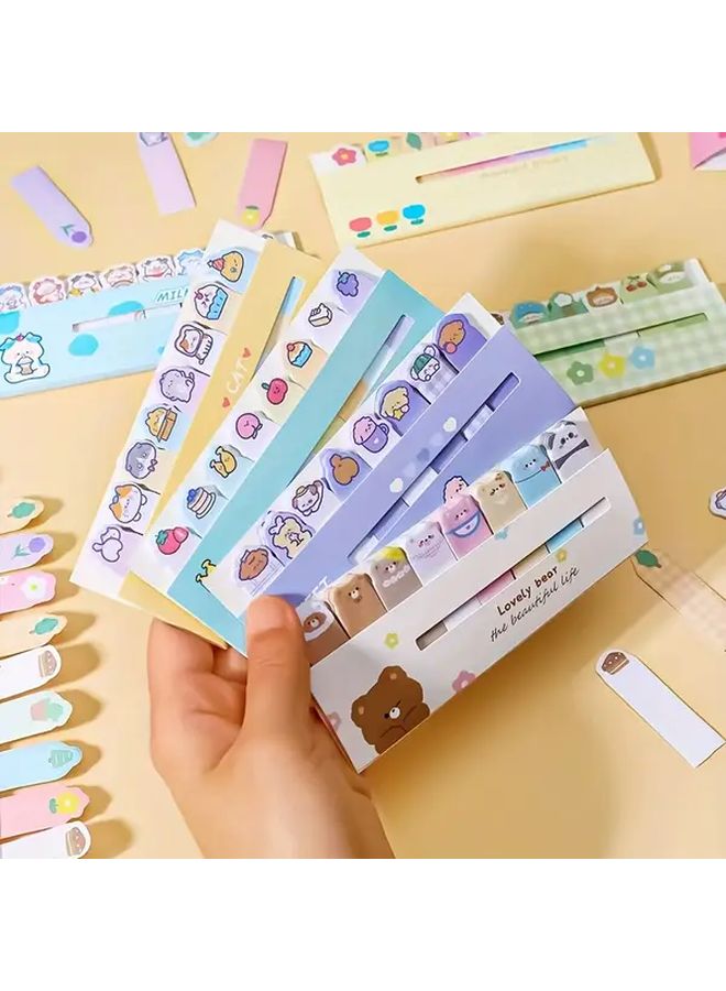 Cute Bear Creative Lined Sticky Notes 120 Sheets One Book - Image 1