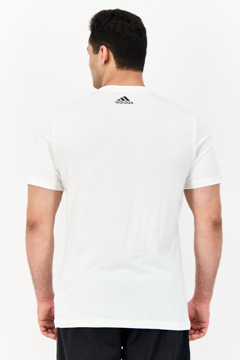 Adidas Men Sportswear Fit Delhi Logo Outdoor T-Shirt, White - Image 3