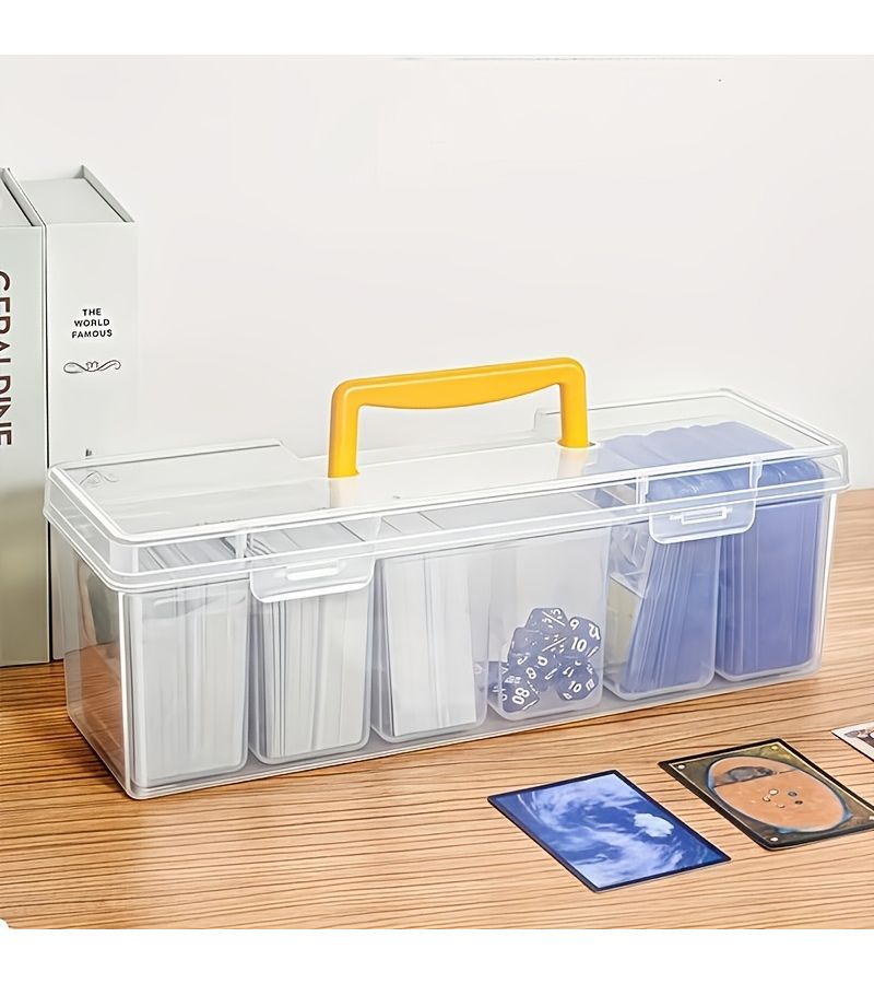 Plastic Card Storage Box Clear Card Case With Removable Inner Box And 6 Compartments Large Capacity Game Card Holder Ultra High Strength 1pc - Image 4