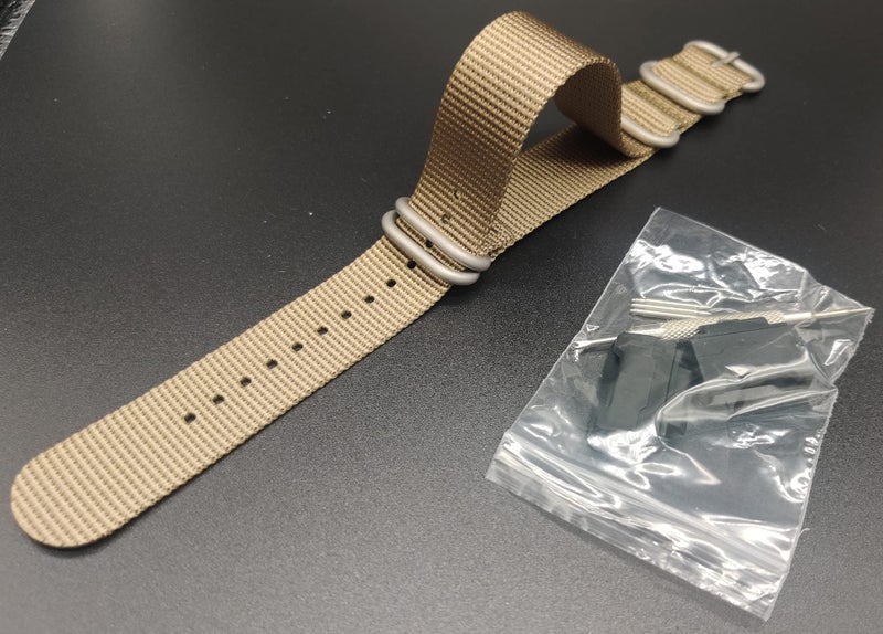 Lijinlan Military Ballistic Nylon Strap Replacement G-Shock Watch Bands Compatible with Casio G-Shock Watch Model GW100/GA100/GA400/GD120/ DW-D5500 /DW5600E/ DW6900/DW-9052/GWM5610/GW9400 (Kahki) - Image 2