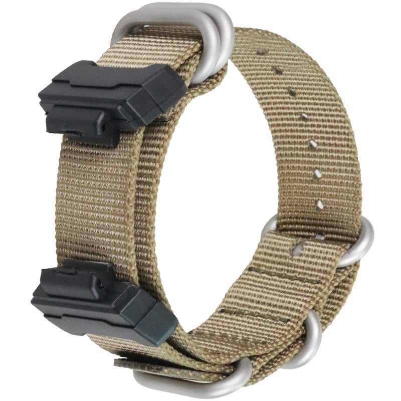 Lijinlan Military Ballistic Nylon Strap Replacement G-Shock Watch Bands Compatible with Casio G-Shock Watch Model GW100/GA100/GA400/GD120/ DW-D5500 /DW5600E/ DW6900/DW-9052/GWM5610/GW9400 (Kahki) - Image 3