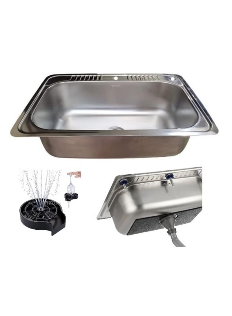 Shams Stainless Steel Kitchen Sink 80 X 48 cm - Image 1