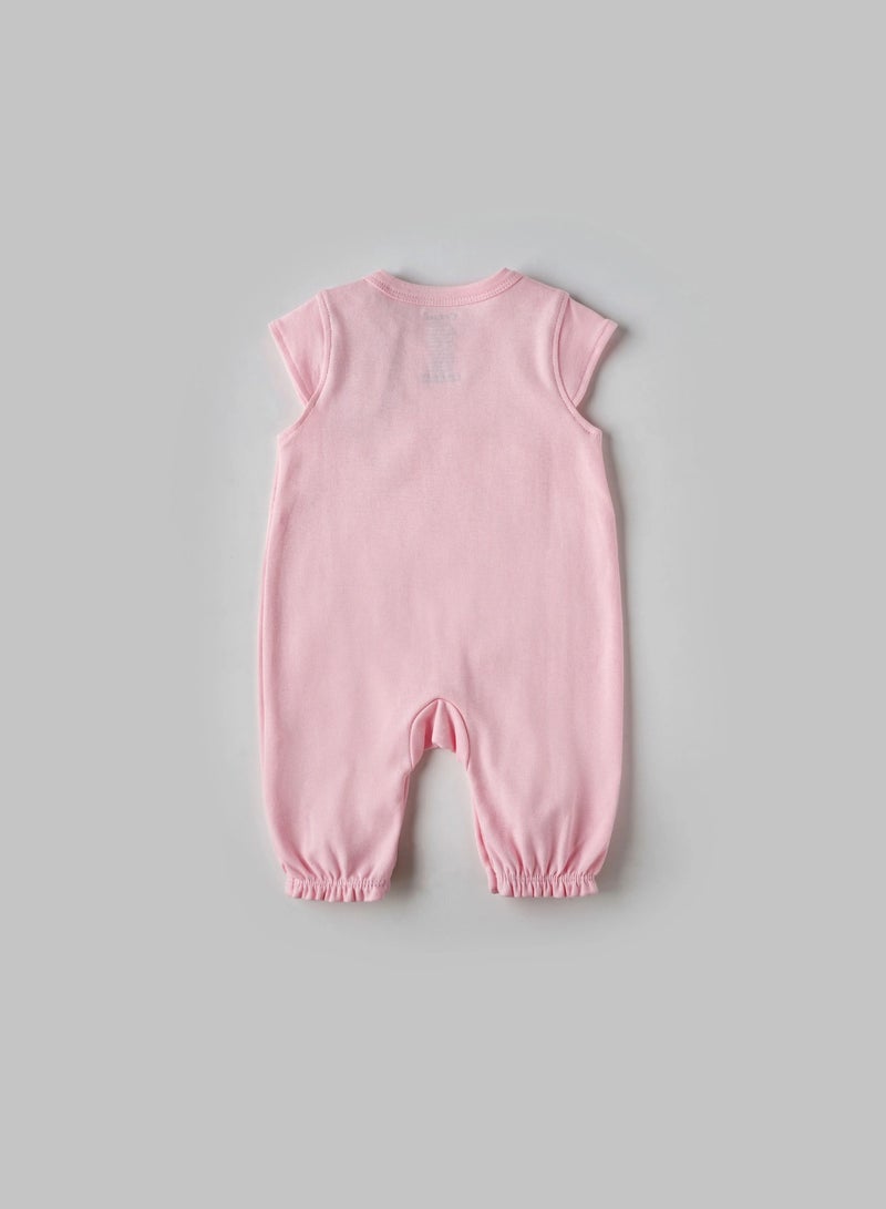 POPEES Popees Bunny Printed Short Sleeve Romper for (0-6 Months) Newborn Girls  - Image 2