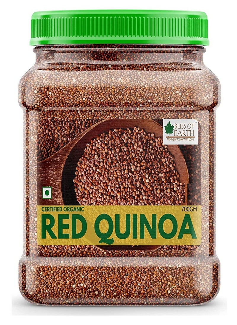 BLISS OF EARTH Organic Red Quinoa 700gm for Weight Loss Raw Daily Healthy Diet superfood  - Image 1