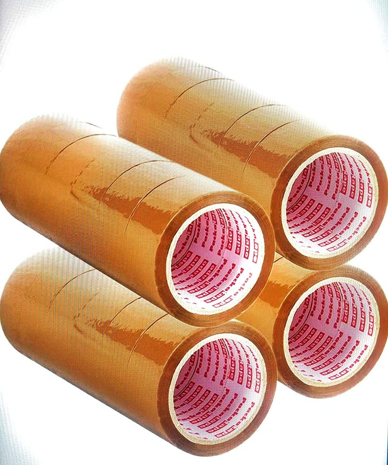PP PP Packing Tape 2 Inch 65Mtr Brown Pack of 6 - Image 1