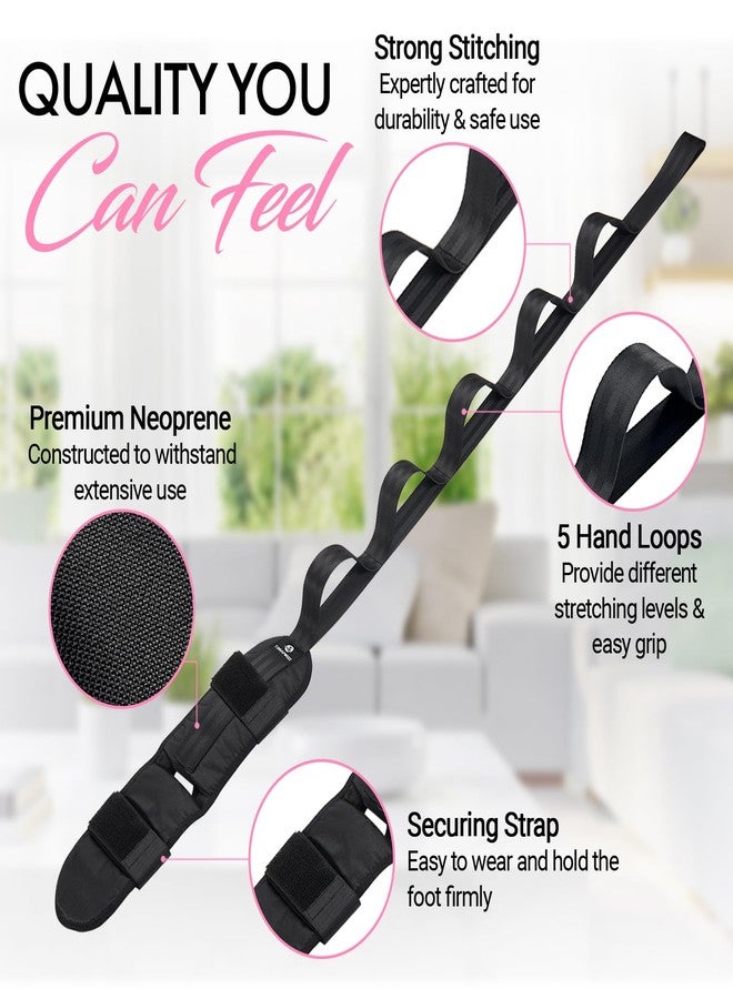 Zenmarkt Stretch Strap with Loops for Foot and Calf - Ideal for Physical Therapy, Achilles Tendonitis Relief, and Plantar Fasciitis - Perfect for Yoga, Gymnastics, and Flexibility Training - Image 2