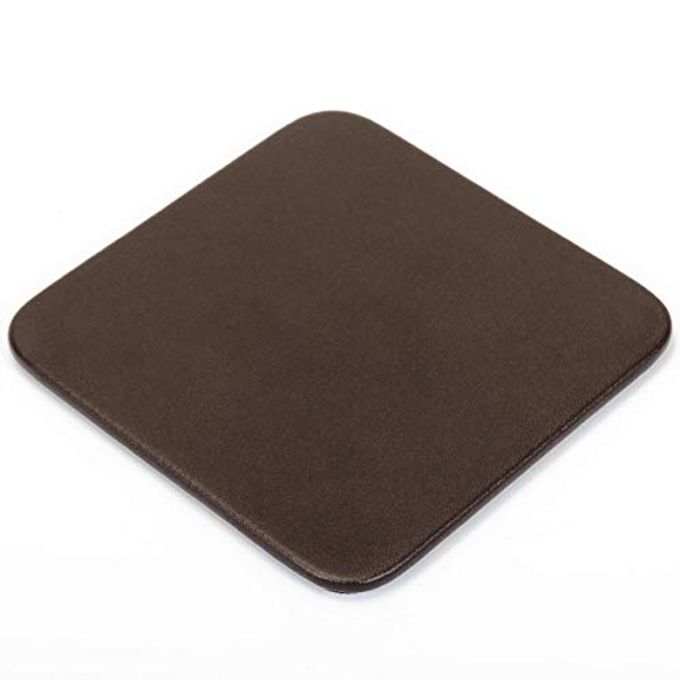 Dacasso Chocolate Brown Leather Square Coaster - Image 1