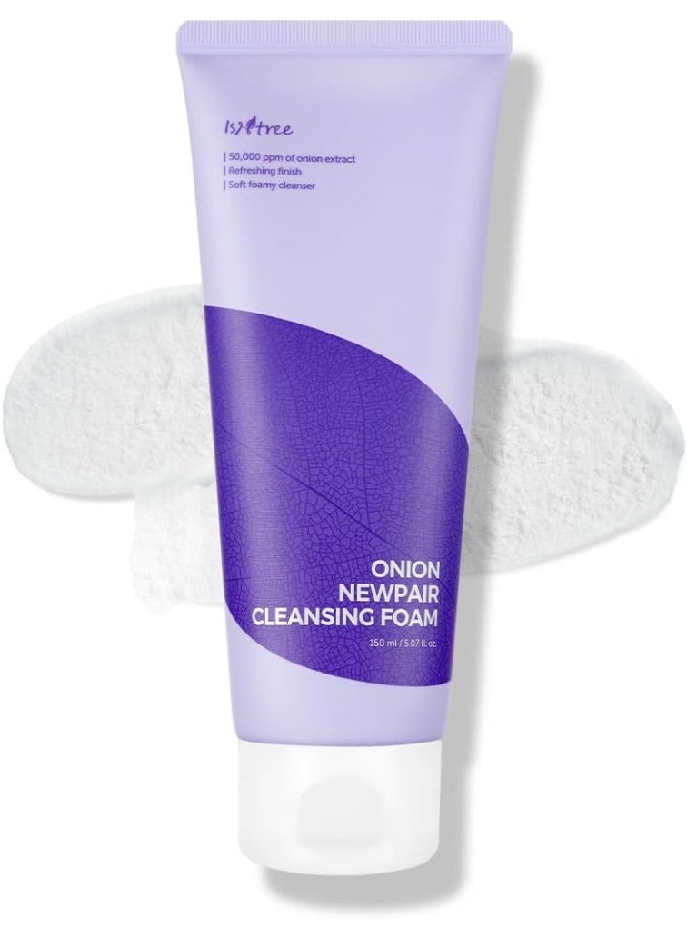 IsNtree Onion Newpair Cleansing Foam 150ml, 5.07 fl.oz | High-moisture cleansing foam to care spots left by dryness pores uneven skin texture