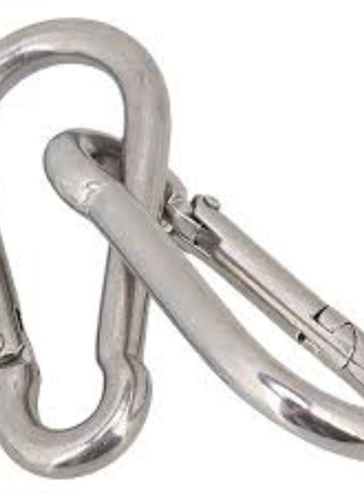 KNP KNP GI Heavy Duty Snap Hook with a 6mm diameter is a robust fastening device typically used in various applications requiring secure attachment and quick release capabilities.  - Image 1