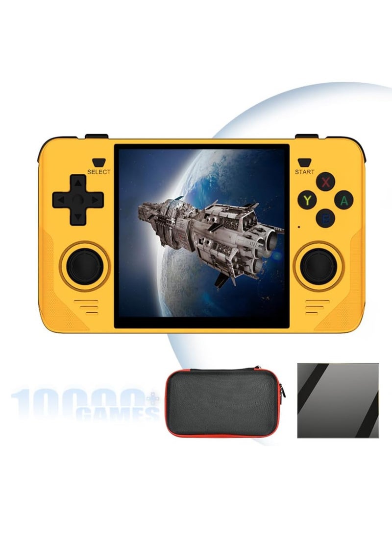 Powkiddy RGB30 Handheld Game Console 4.0 inch Pro Retro Games Consoles Classic Video Games System Built-in Rechargeable Battery Gaming Consoles (Yellow, 256G) - Image 1
