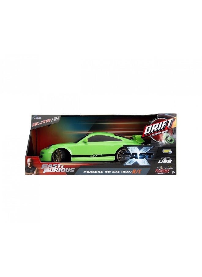 JADA Jada Elite Fast & Furious Porsche 911 GT3 997 2.4 GHz RC Car (1:10, Green)  - Image 1