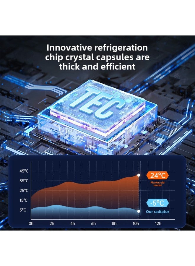 Loquat Mobile Phone Radiator Cooling Artifact Semiconductor Refrigeration Ultra-quiet Game Third-gear Magnetic Attraction Electric Competition Live Broadcast-Colour:Sr09 Radiator-standard Style-three Gears - Image 4