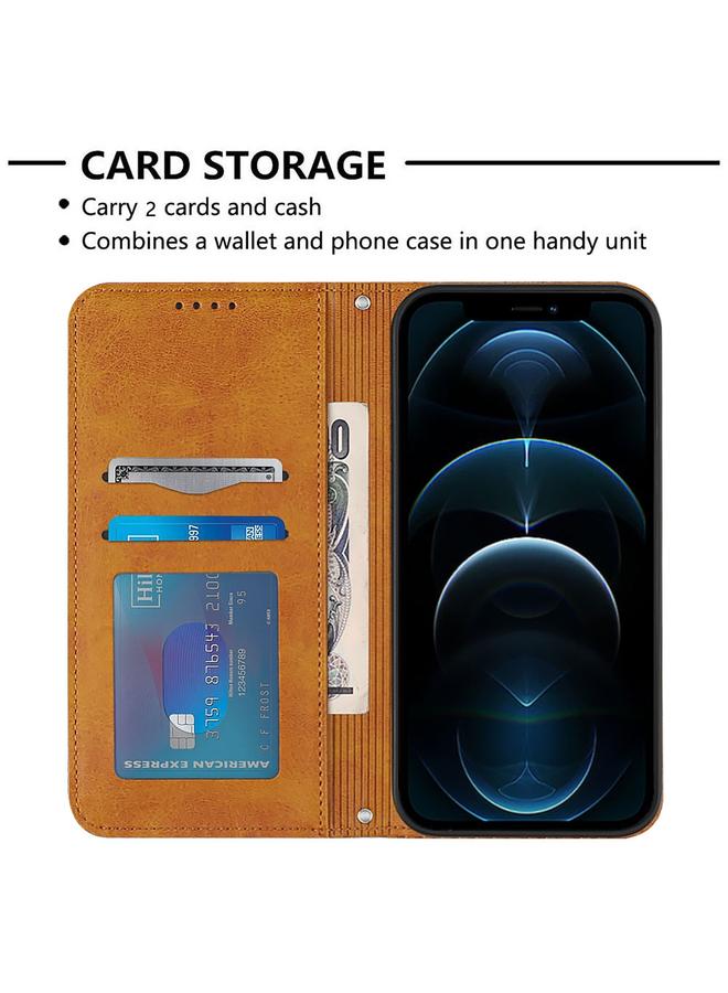 زبون جراب هاتف iPhone 12 Pro Max من الجلد المغناطيسي بتصميم كرة القدم - Image 4